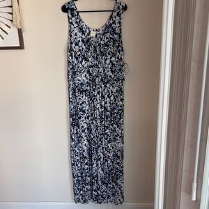 Soma women maxi lounge built in under bust support Sleeveless stretchy Dress XXL
